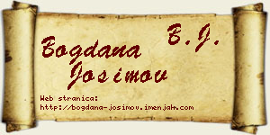 Bogdana Josimov vizit kartica